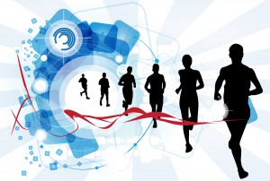 Student-Athletes Running 