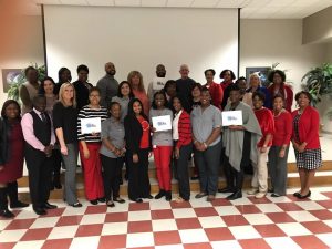 Assistant Principals receiving certificates for a professional development