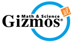 The word Gizmos as the logo - Math and science - partially encircled