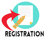 paper and pencil with arrow captioned Registration 