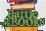Battle of the Books logo with red, yellow, and green in color
