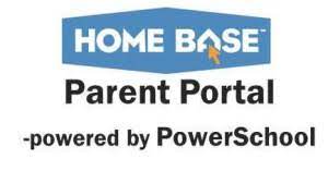  Caption in Blue and White saying Homebase Parent Portal