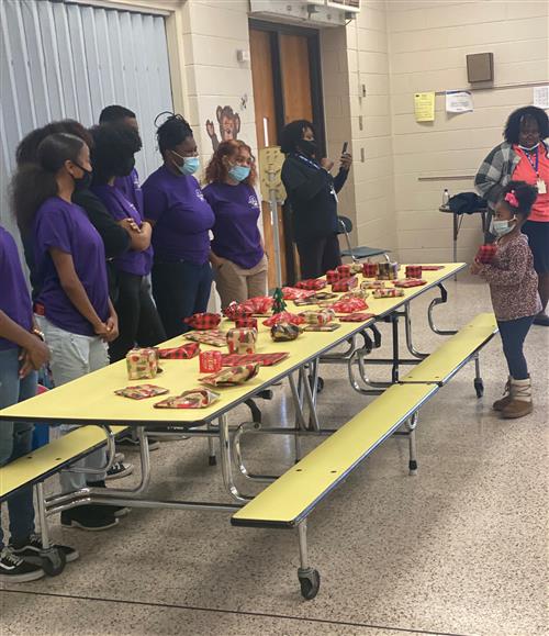Student 2 Student club donated toys to Primetime kids at Loyd Auman Elementary School