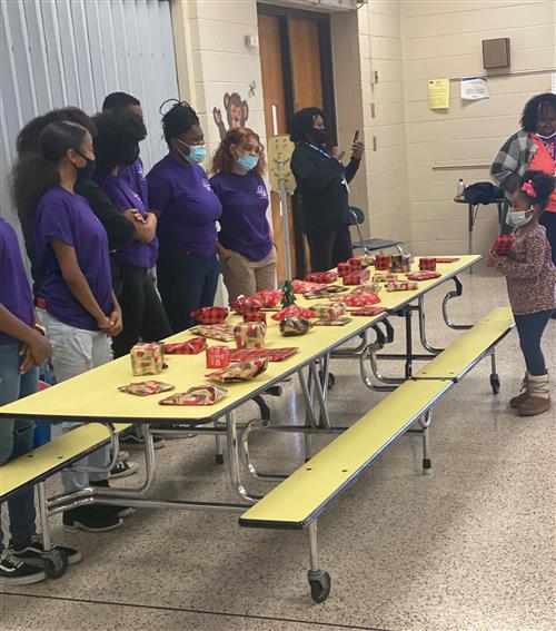 Student 2 Student club donated toys to Primetime kids at Loyd Auman Elementary School